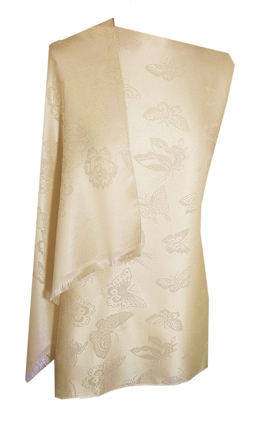 World of Shawls Shimmery Butterfly Lightweight Silky Pashmina Feel Shawl Wrap Stole