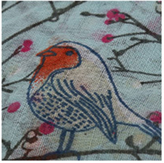 Kobwa(TM) Fashion Bird Print Thin Soft Long Shawl Scarf Wrap Women Scarves with Kobwa's Keyring