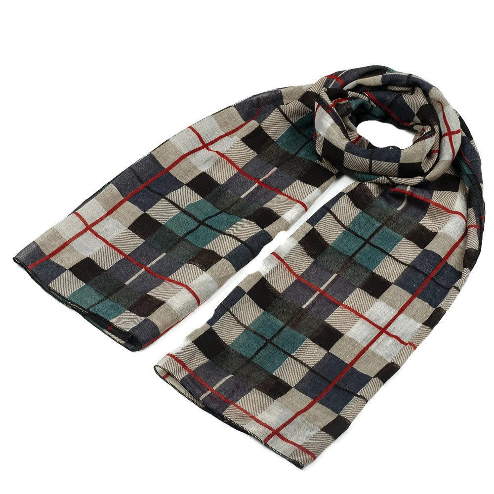 World of Shawls New Ladies Women's Girls Beautiful Plaid Design Scarf Stole Wrap