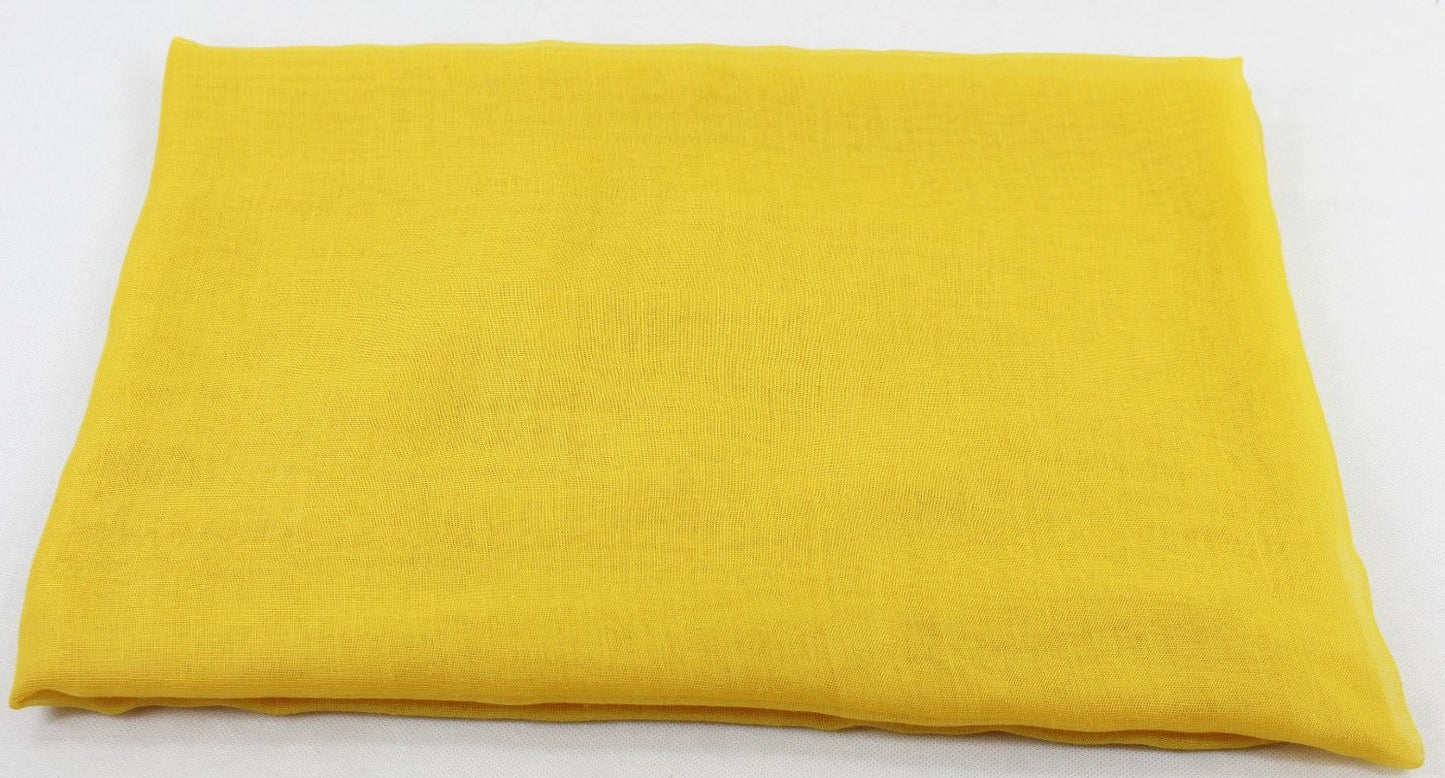 World of Shawls Hijab Maxi Scarf Sarong Eid Offers Big Large Oversize Plain Colours 100% Viscose (Dark Yellow)