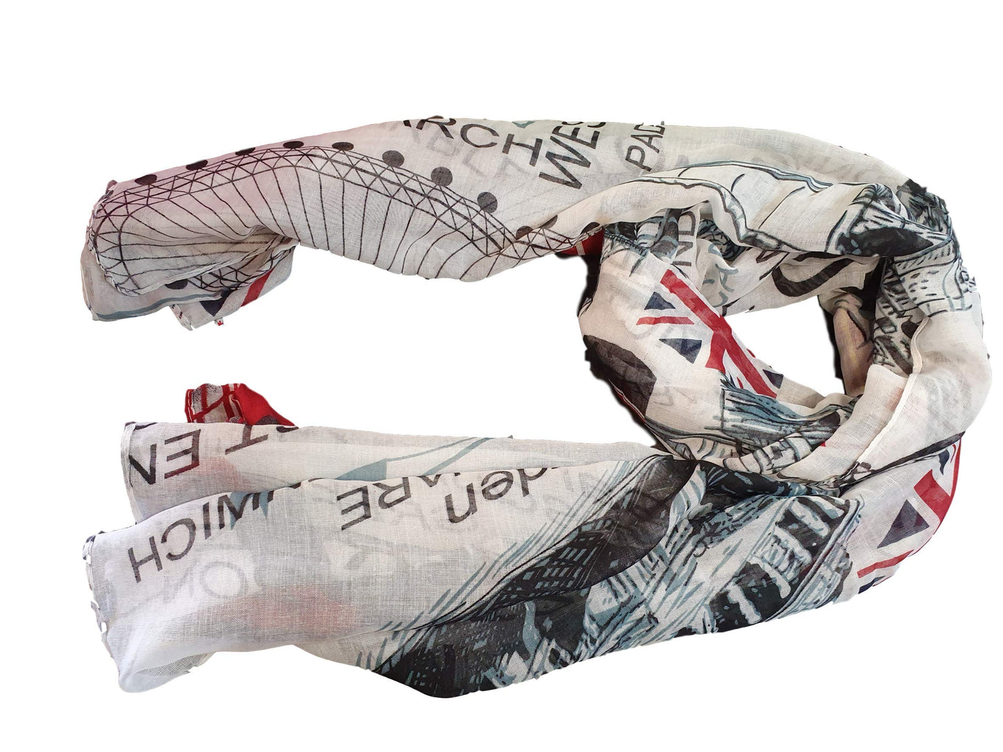 Union Jack Large Scarf - London Everything Souvenir Gift - Soft Oversized Fashion Accessories