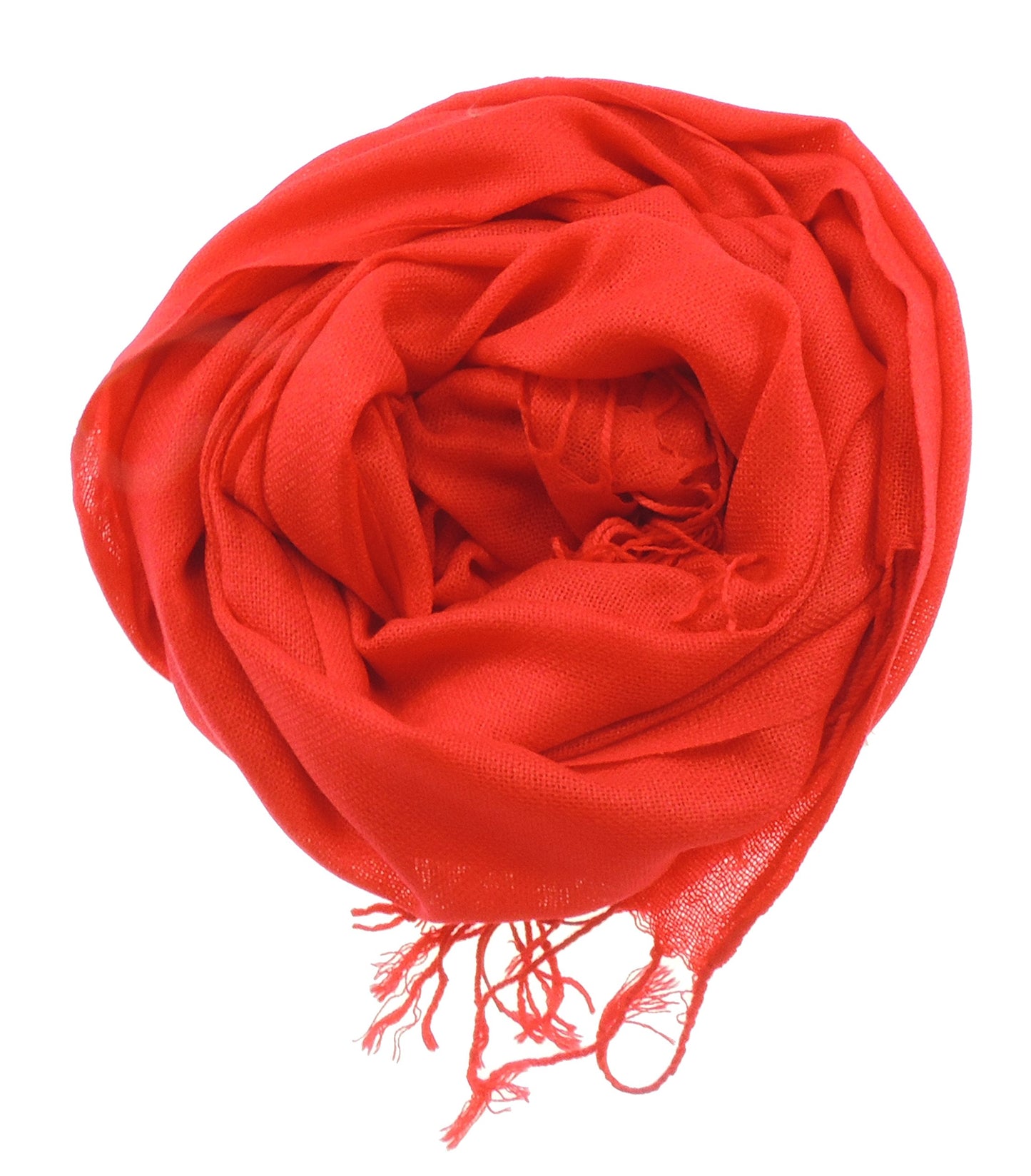 Beautifully Soft Pashmina & Silk Mix Ladies Evening Scarf Wrap Red