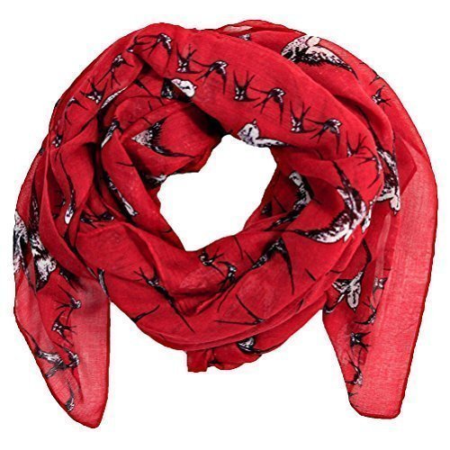 Large birds printed design women scarf