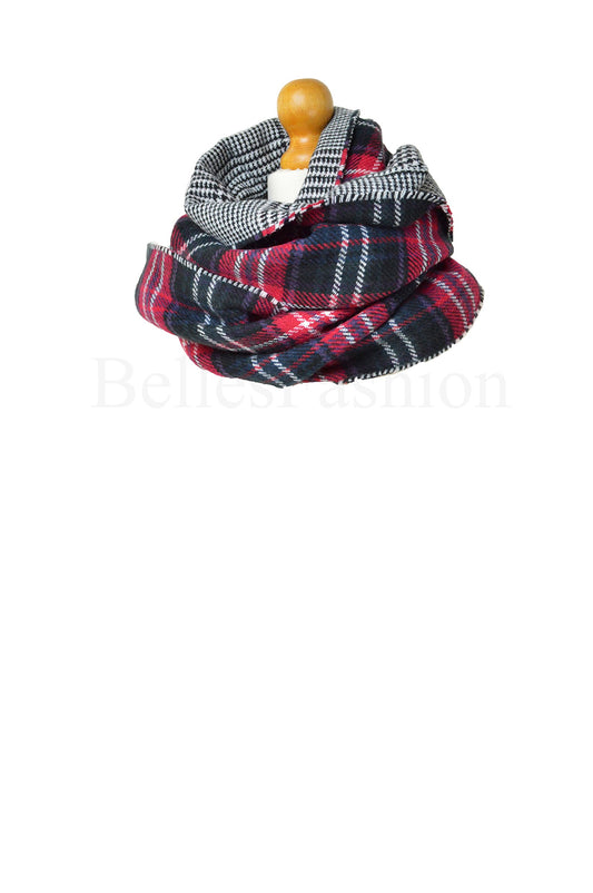Red Tartan Two Sided Blanket Wrap/Shawl/Scarf Oversized Thick Winter Warm Christmas