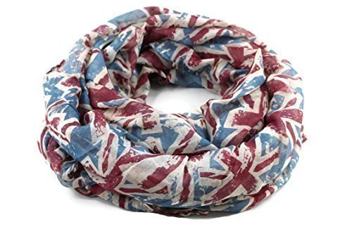 World of Shawls Union Jack Womens London Fashion Denim Blue Fashion Scarf Wrap Shawl Maxi Sarong