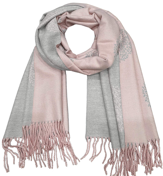 World of Shawls WINTER WARMER Reversible Thick Long Mulberry Tree Print Fashion Scarf Blanket Wrap