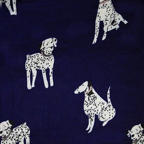 Dalmatians dogs printed design women scarves (Navy blue)