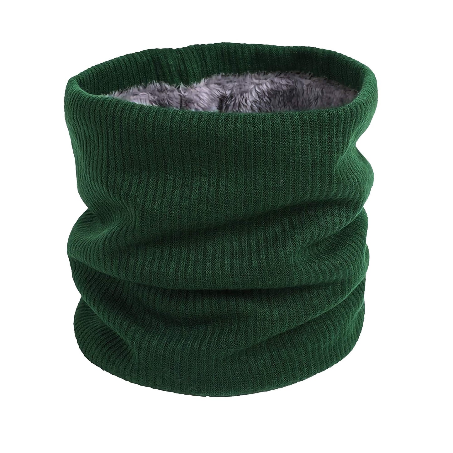 World of Shawls Winter Neck Warmer Fleece Lined Infinity Scarf Thick Thermal Windproof Unisex Men Women Warm Soft and Comfortable Double-Layer