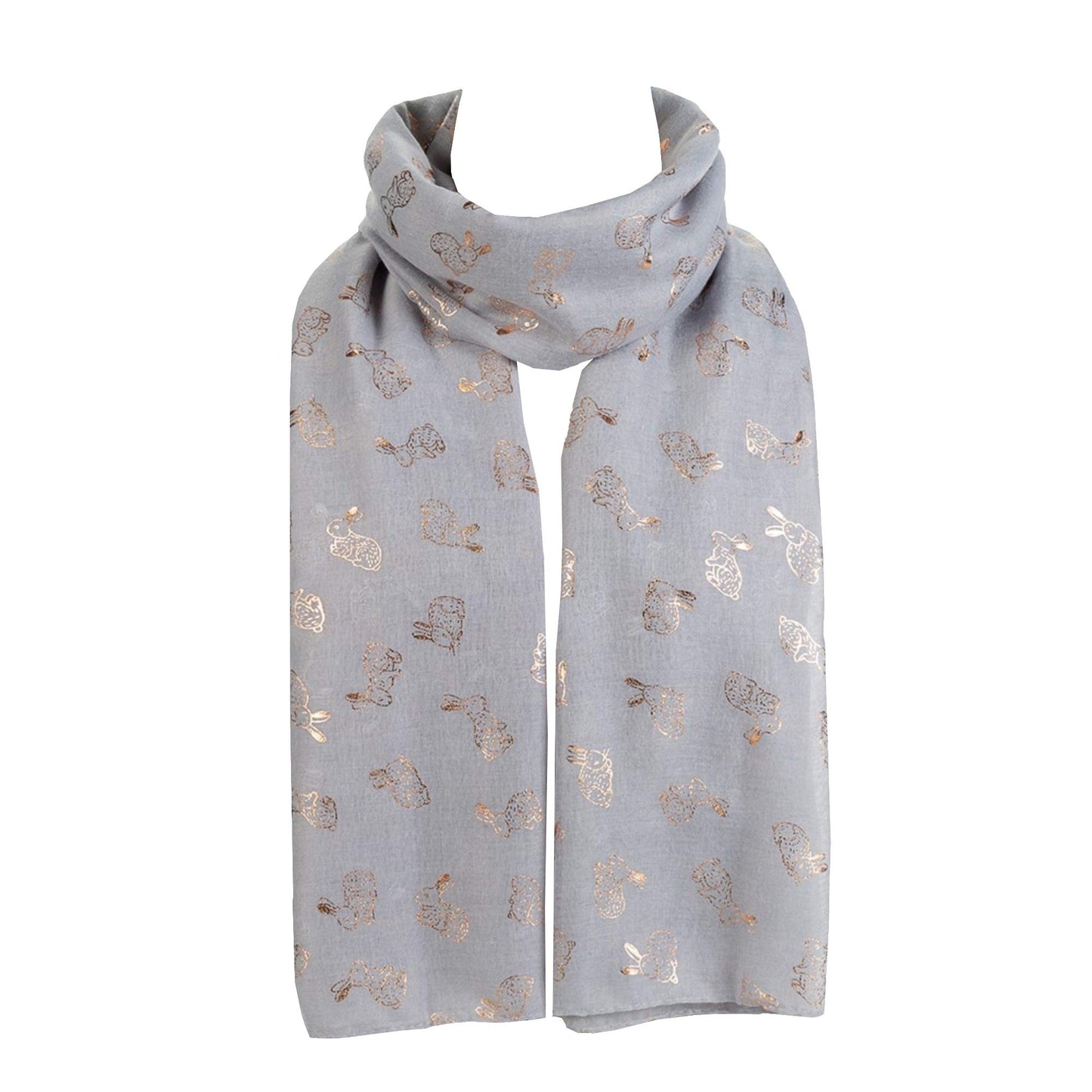 New Sparkling Bunny Rabbit Print Ladies Celebrity Style Scarves Maxi, Scarf, Wrap, Sarong, Shawls
