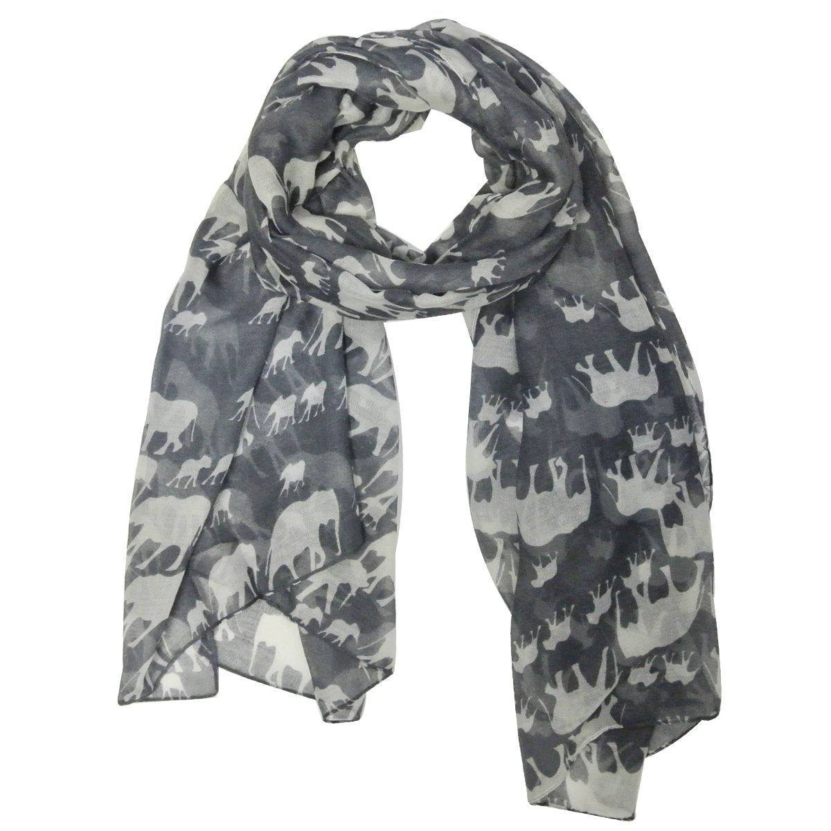 World of Shawls Ladies Womens Elephant Print Scarf Wraps Shawl Soft Scarves Sarong