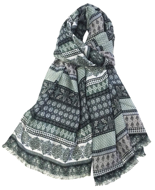 World of Shawls Vintage Bohemian Inspired Boho Style Long Fashion Scarf Scarves Wrap Shawl for Women Ladies