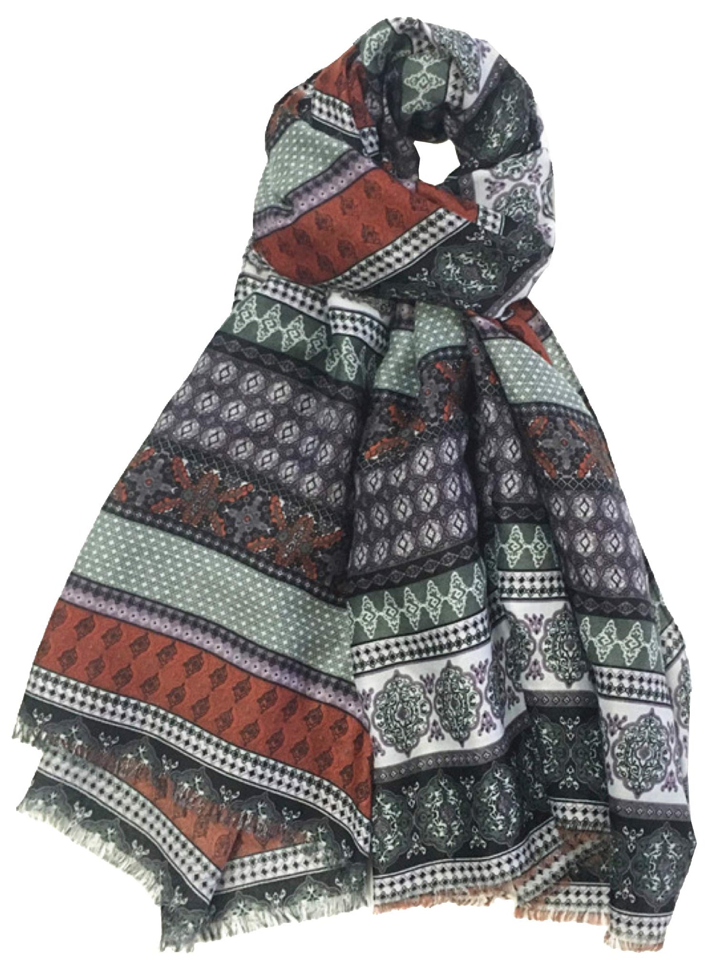 World of Shawls Vintage Bohemian Inspired Boho Style Long Fashion Scarf Scarves Wrap Shawl for Women Ladies