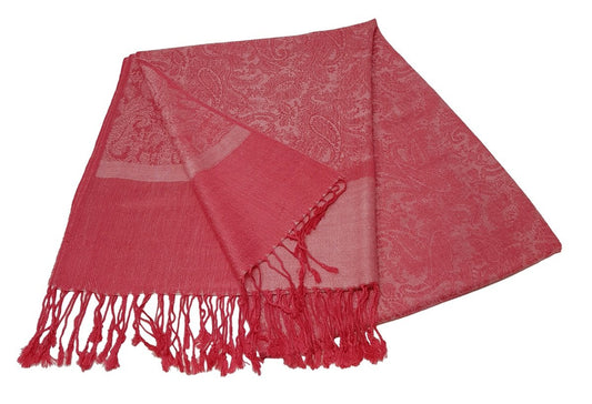 World of Shawls Jacquard Paisley Design Soft Pashmina Feel Scarf Stole Wrap Luxurious and Warm