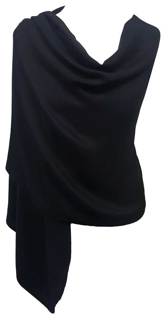 World of Shawls Pashmina To Go Unisex Extra Large Plain Pashmina Scarf Shawl Stole Wrap High Quality 100% Viscose