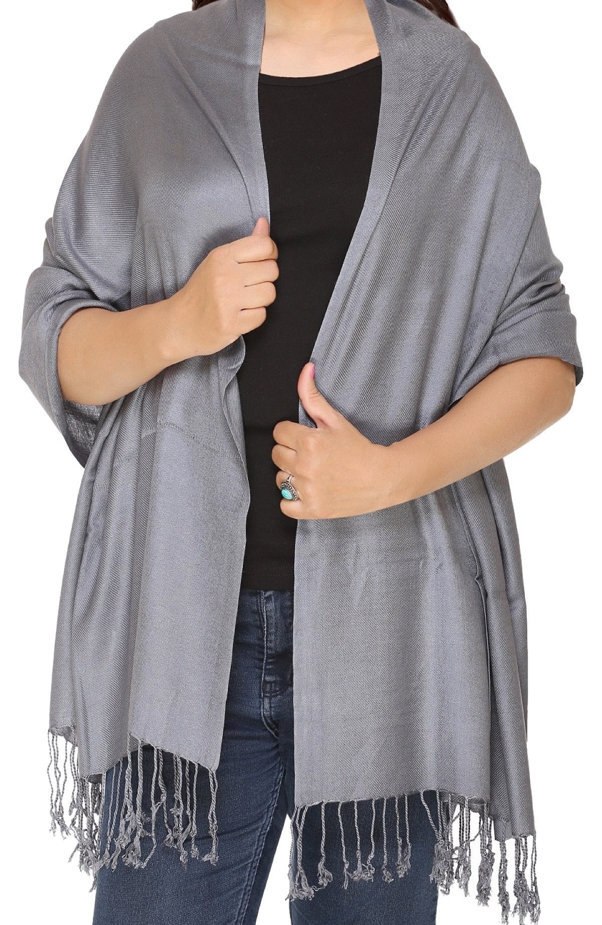 World of Shawls Plain Pashmina Scarf Hijab Shawl Stole Wrap Viscose