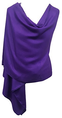 World of Shawls Pashmina To Go Unisex Extra Large Plain Pashmina Scarf Shawl Stole Wrap High Quality 100% Viscose