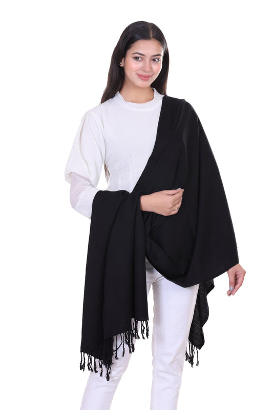 World of Shawls Premium Soft Acrylic Shawl for Women – Large 80x200cm Winter Wrap, Warm Pashmina Style Scarf with Tassels – Lightweight, Cozy, Versatile Hijab, Travel Wrap, Evening & Casual Wear