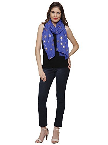 World of Shawls LADIES SCARF WITH GLITTER DANDELIONS DANDELION SCARF WRAP