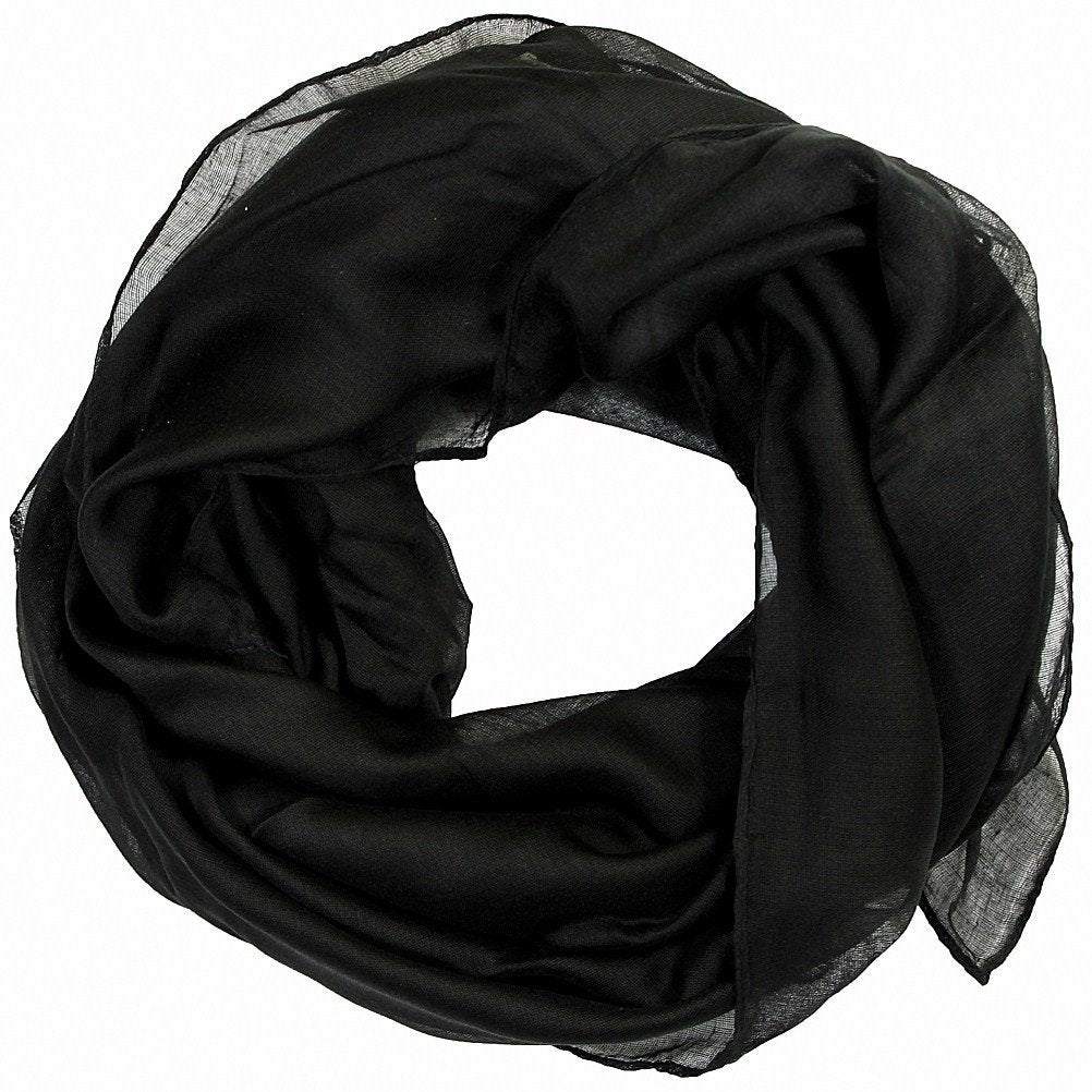 Women new style big plain scarves (Black)