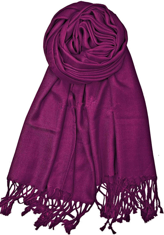 Handcrafted Soft Pashmina Shawl Wrap Scarf in Solid Colors High Quality 100% Viscose
