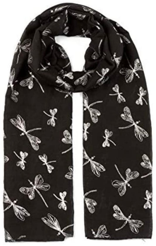 Glitter Dragonfly Large Scarf For Girls Ladies Women Shawl Scarf Wrap Soft Scarves