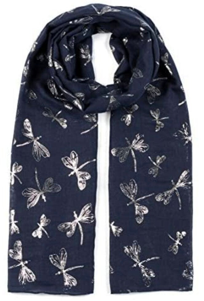 Glitter Dragonfly Large Scarf For Girls Ladies Women Shawl Scarf Wrap Soft Scarves