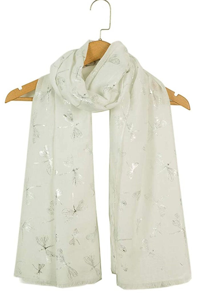 Glitter Dragonfly Large Scarf For Girls Ladies Women Shawl Scarf Wrap Soft Scarves