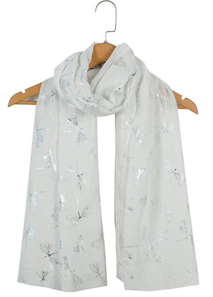 Glitter Dragonfly Large Scarf For Girls Ladies Women Shawl Scarf Wrap Soft Scarves