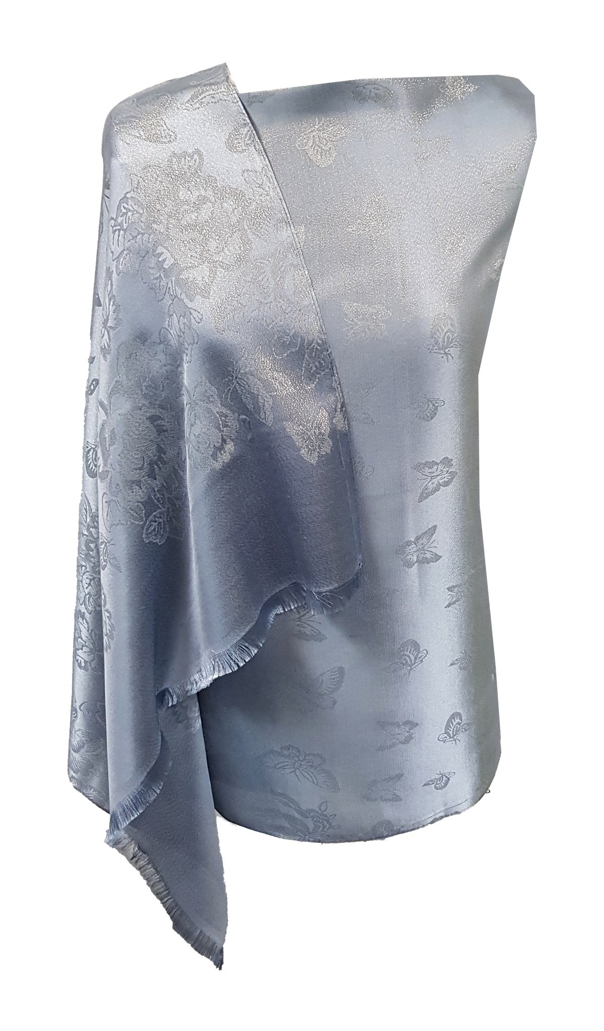 World of Shawls Shimmery Butterfly Lightweight Silky Pashmina Feel Shawl Wrap Stole