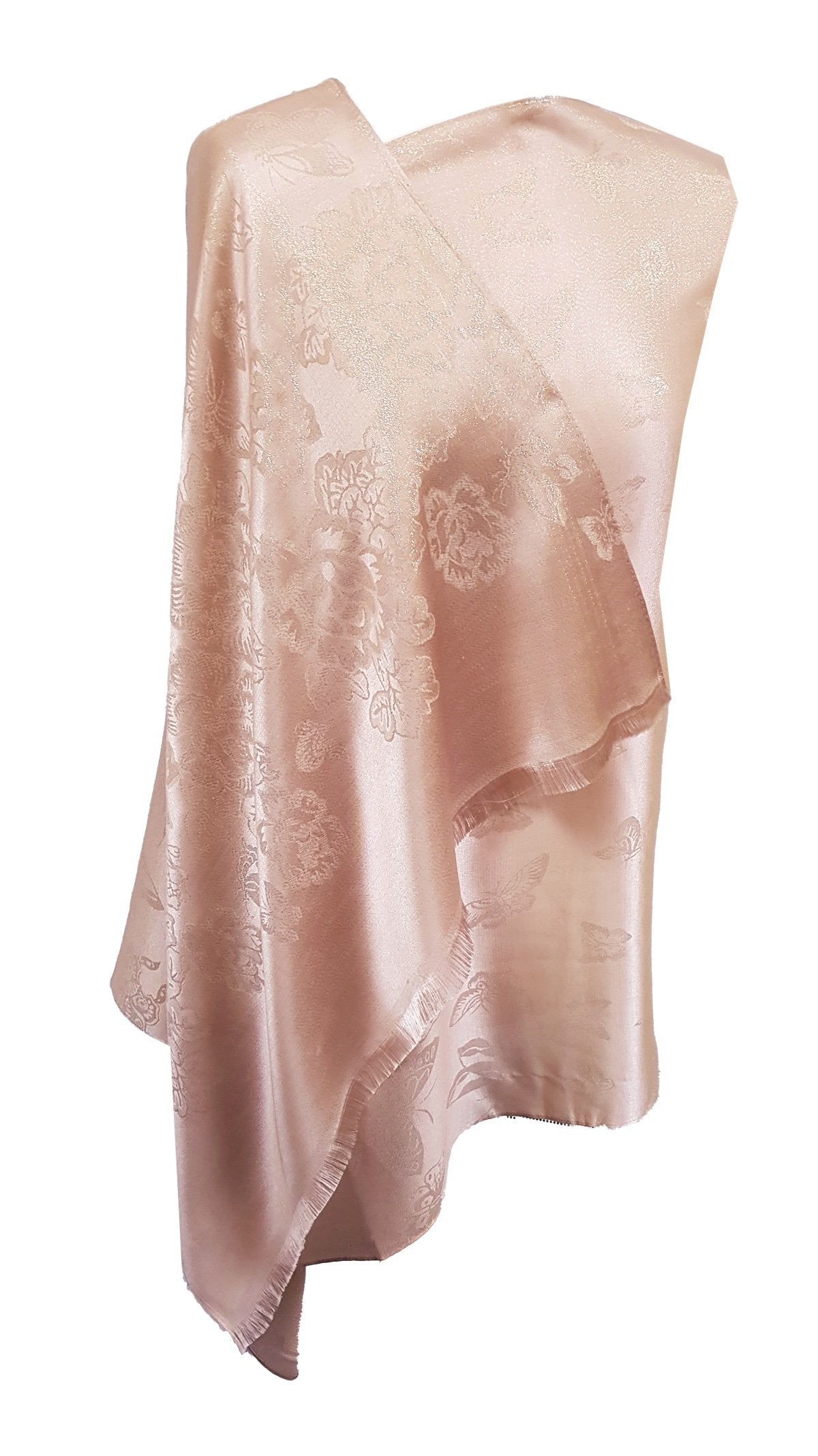 World of Shawls Shimmery Butterfly Lightweight Silky Pashmina Feel Shawl Wrap Stole