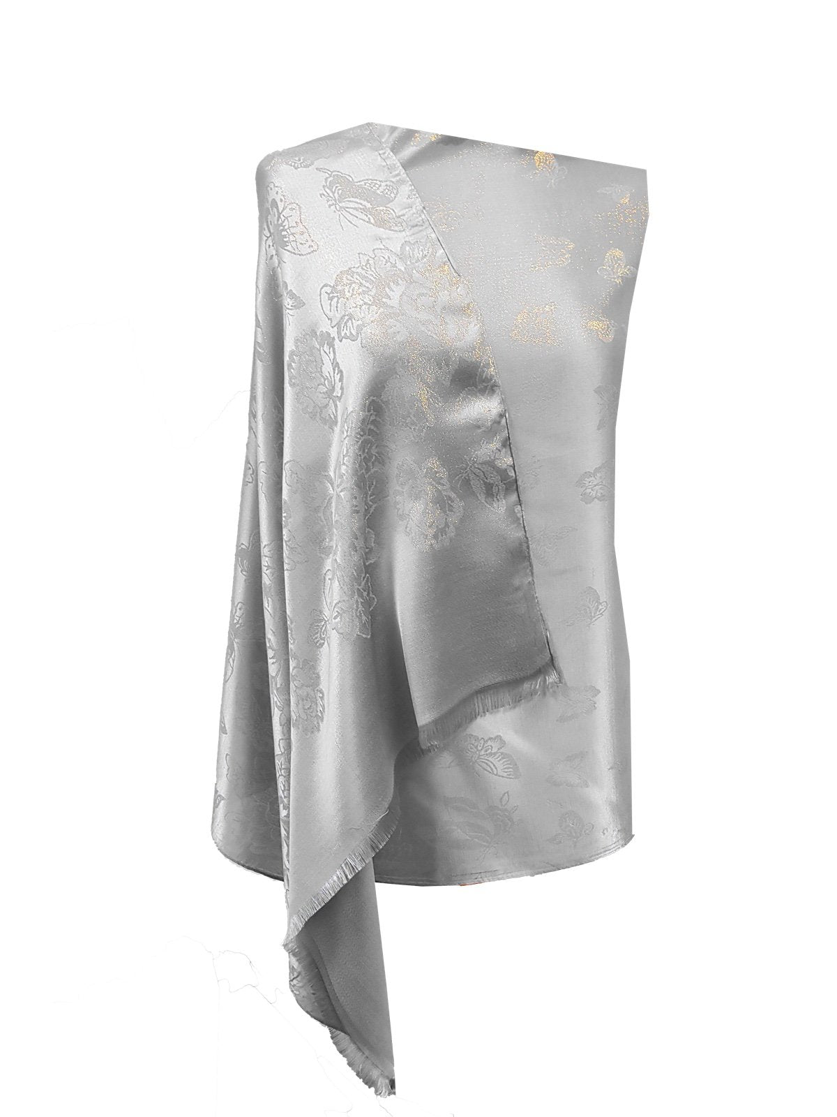 World of Shawls Shimmery Butterfly Lightweight Silky Pashmina Feel Shawl Wrap Stole
