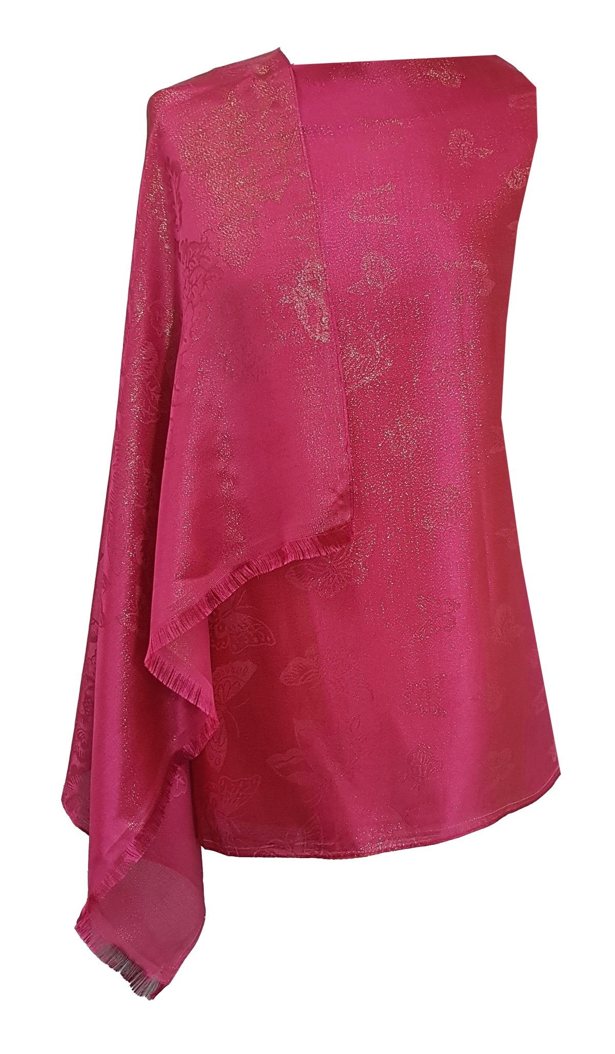 World of Shawls Shimmery Butterfly Lightweight Silky Pashmina Feel Shawl Wrap Stole