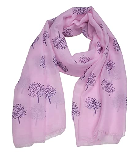 World of Shawls Mulberry Tree Scarf Shawl Wrap Soft Warm (Baby Pink), 90 x 180 Cms