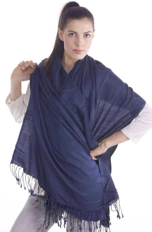 Pashmina Shawl (Dark Blue)