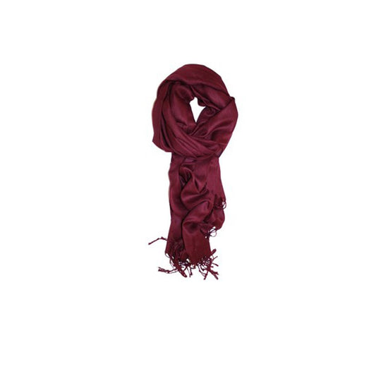 RK Essentials | Plain Pashmina’s Featuring Tassel Edging (Wine)