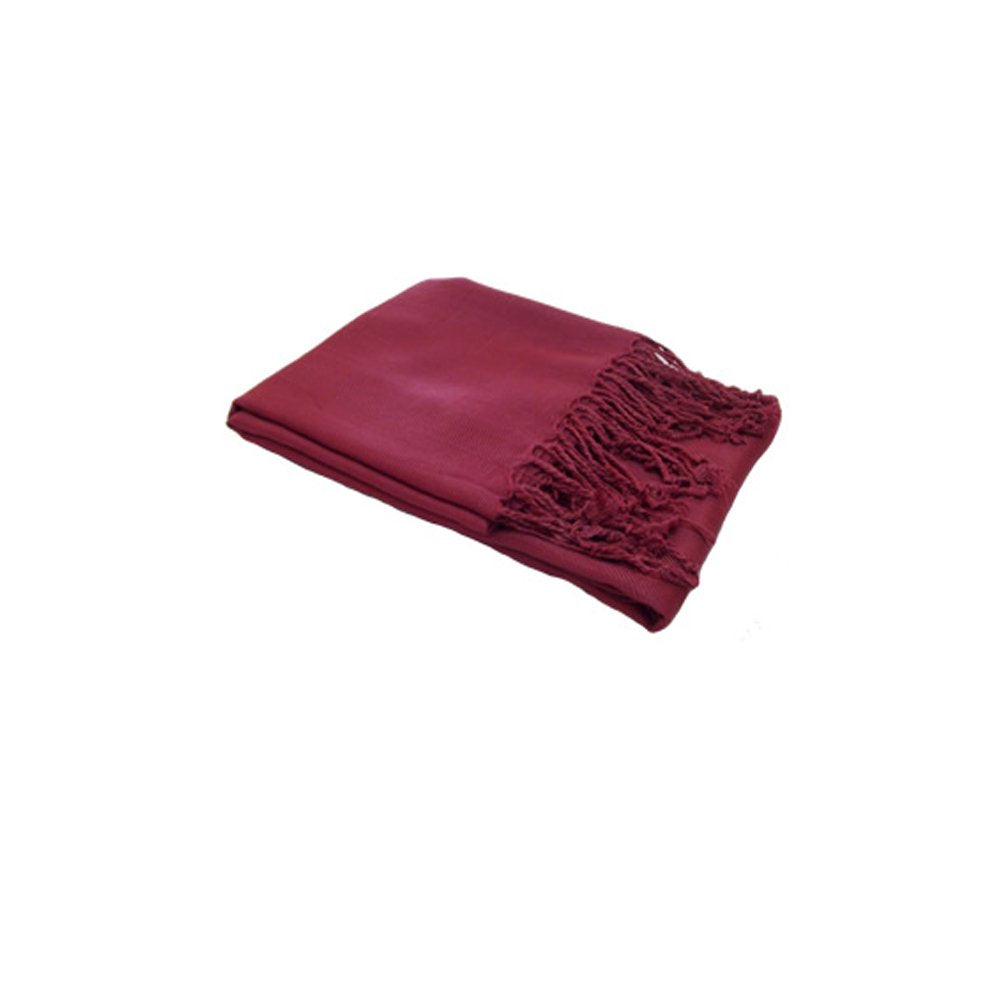 RK Essentials | Plain Pashmina’s Featuring Tassel Edging (Wine)