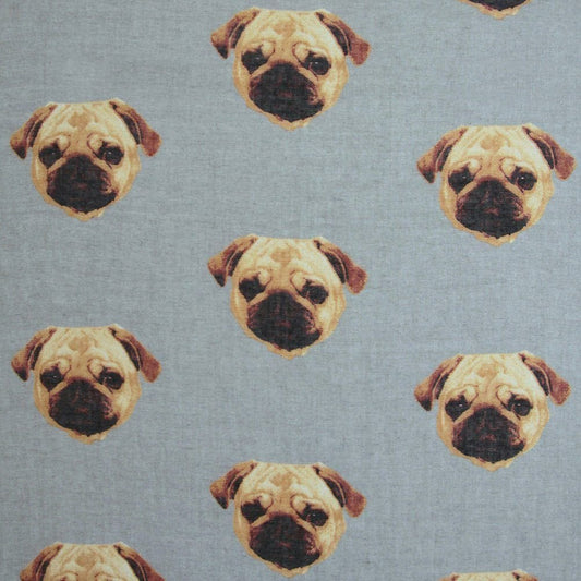 Gorgeous Pug Dog Print Ladies Soft Scarf Wrap Pugs Scarves (grey dogs)