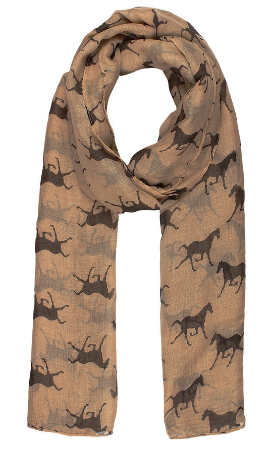 World of Shawls Horse Print Design Ladies Girls Scarf Scarves Shawl Wrap Maxi Sarong