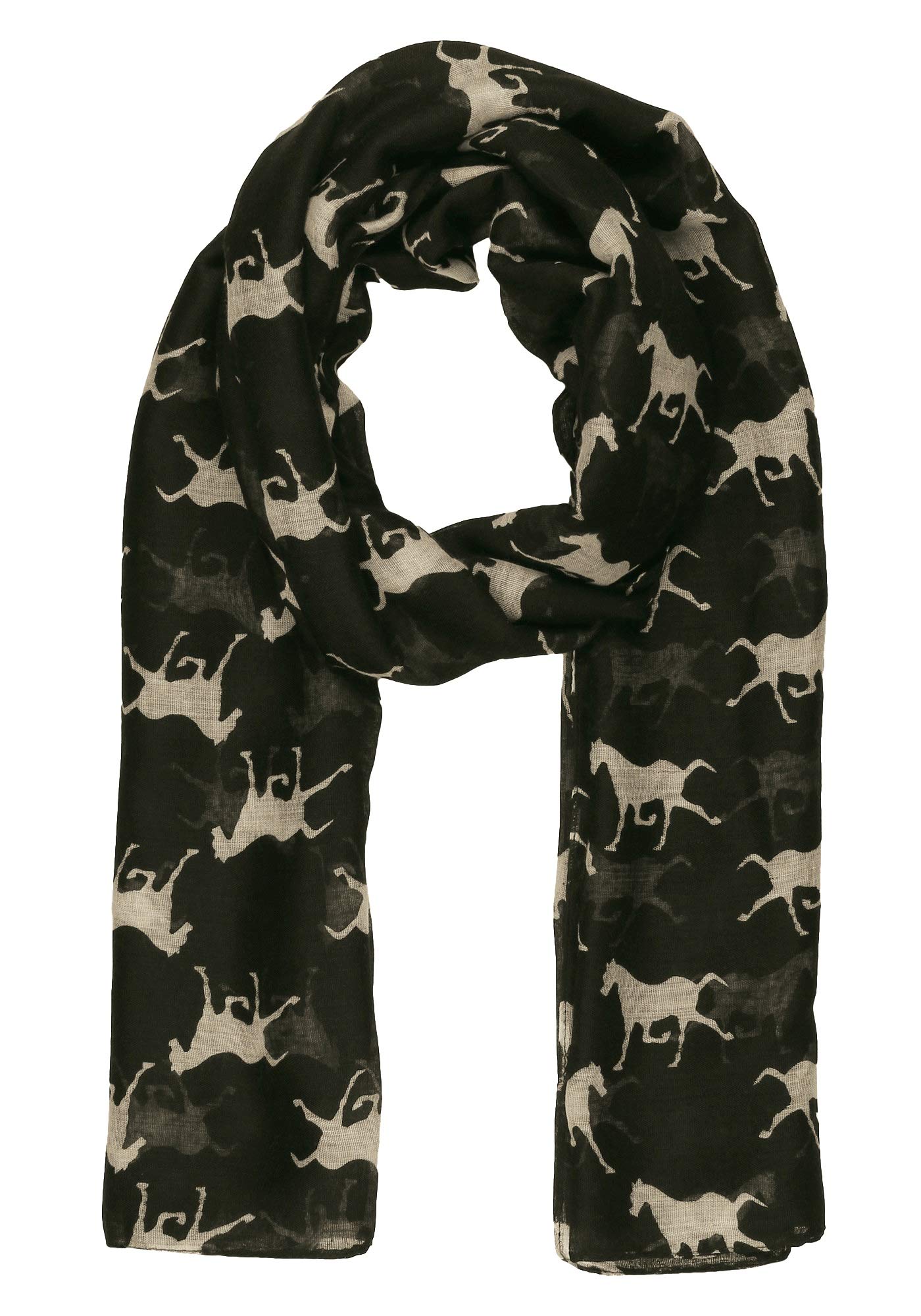 World of Shawls Horse Print Design Ladies Girls Scarf Scarves Shawl Wrap Maxi Sarong