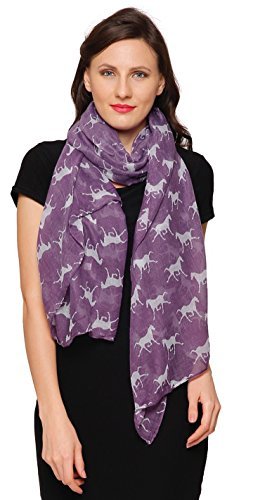 World of Shawls Horse Print Design Ladies Girls Scarf Scarves Shawl Wrap Maxi Sarong