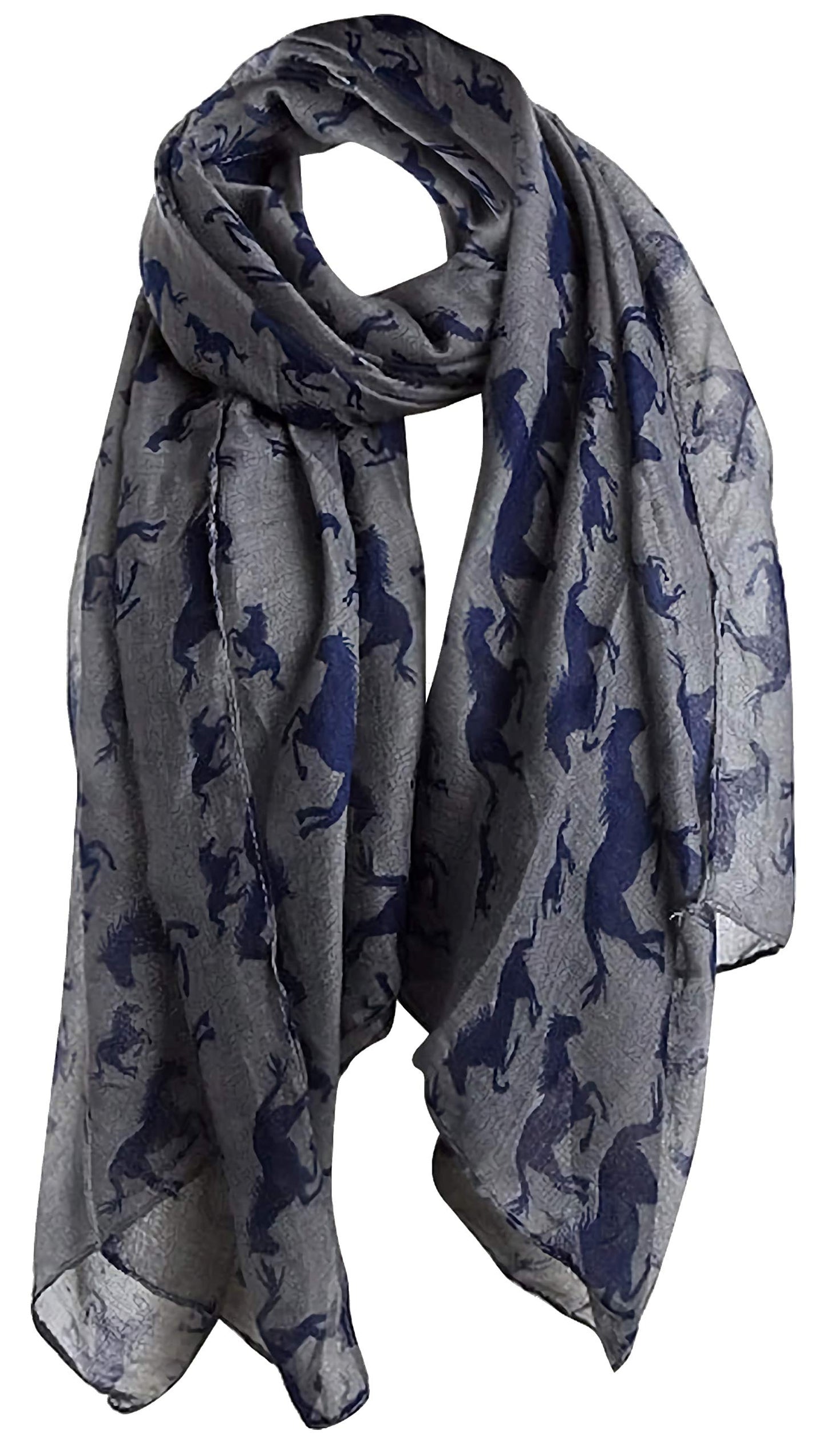 World of Shawls Horse Print Design Ladies Girls Scarf Scarves Shawl Wrap Maxi Sarong