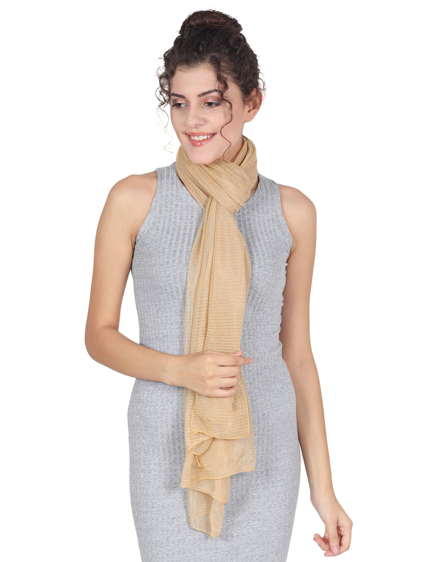 World of Shawls Scarf Wrap for Wedding Evening Shawl Glitter Sheer Bridal Women's Scarves for Prom, Party