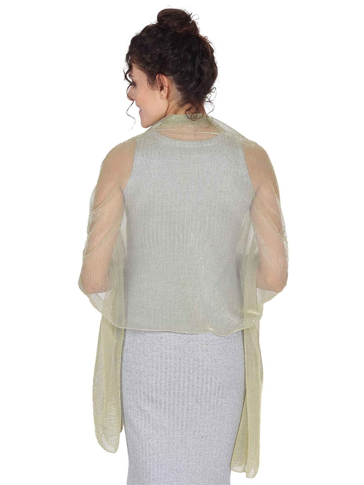 World of Shawls Scarf Wrap for Wedding Evening Shawl Glitter Sheer Bridal Women's Scarves for Prom, Party
