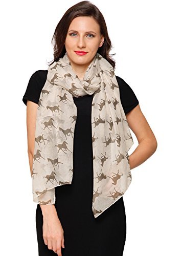 World of Shawls Horse Print Design Ladies Girls Scarf Scarves Shawl Wrap Maxi Sarong
