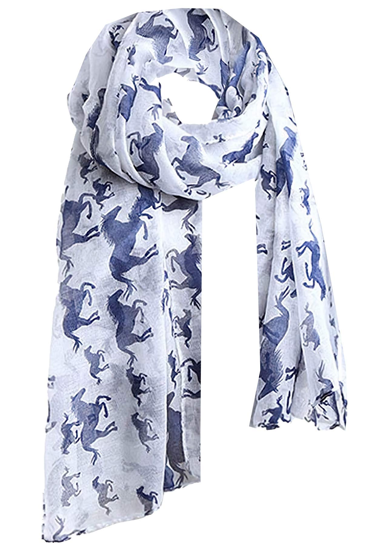 World of Shawls Horse Print Design Ladies Girls Scarf Scarves Shawl Wrap Maxi Sarong