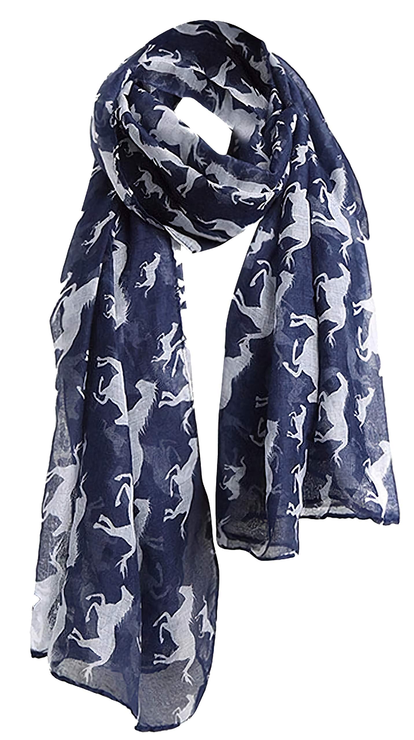 World of Shawls Horse Print Design Ladies Girls Scarf Scarves Shawl Wrap Maxi Sarong