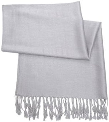 Silver Pashmina style shawl/scarf/Wrap