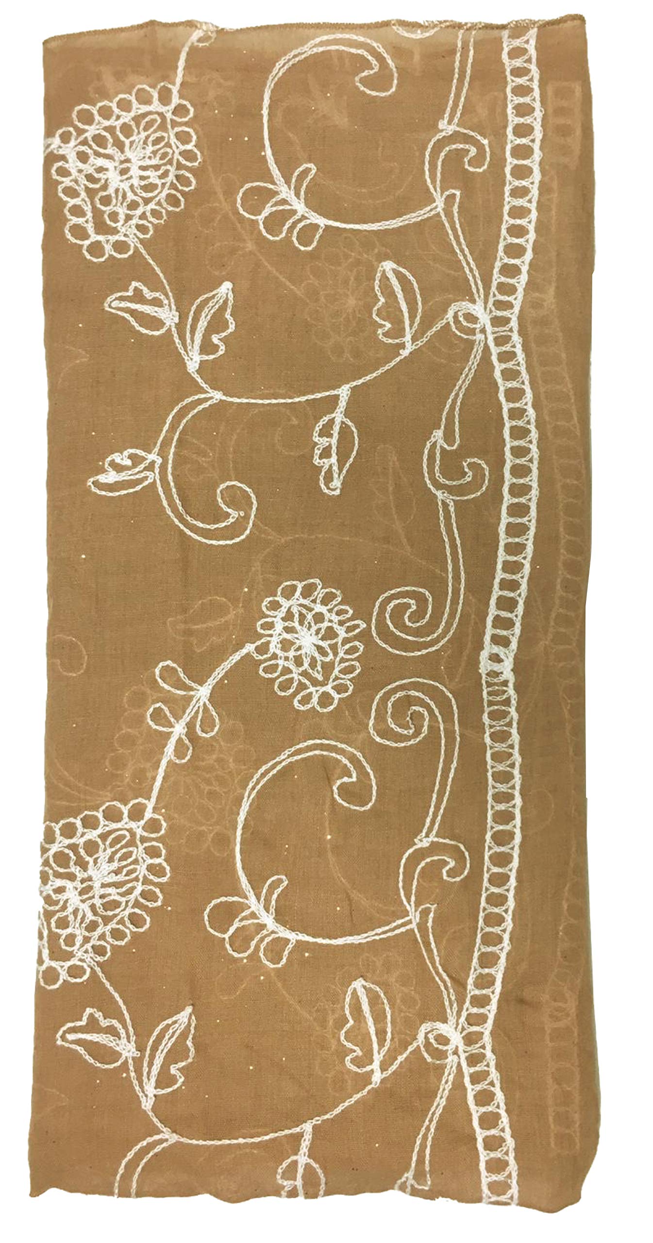 World of Shawls Seasonal Special Glitter Sparkle Stardust and Embroidered Scarf Scarves Hijab Maxi Wrap
