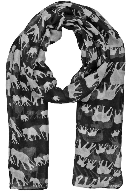 World of Shawls Ladies Elephant Print Scarf Wraps Shawl Soft Scarves Sarong