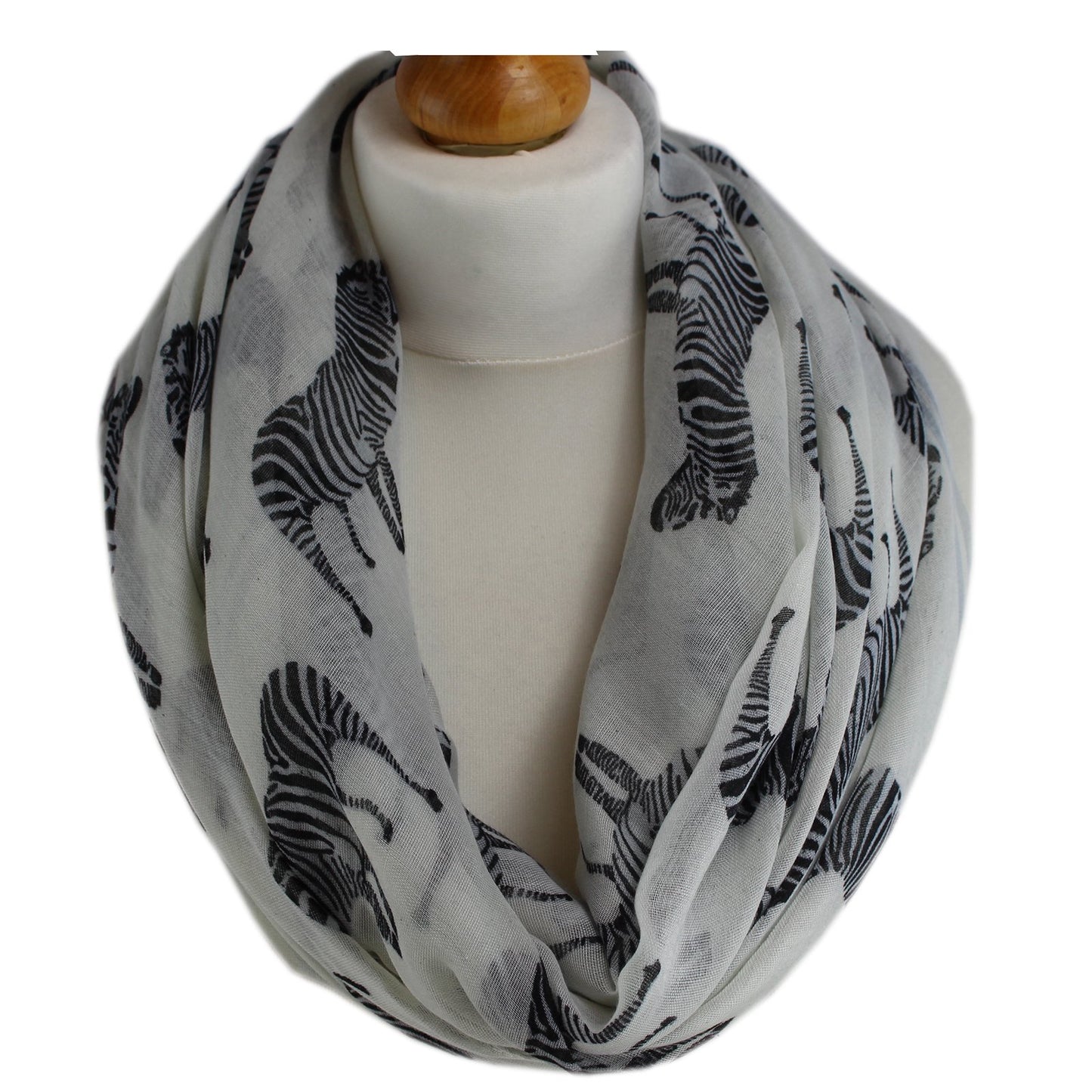 World of Shawls Ladies New Beautiful Zebra Print Large Soft Maxi Scarf Beach Wrap Sarong Cream